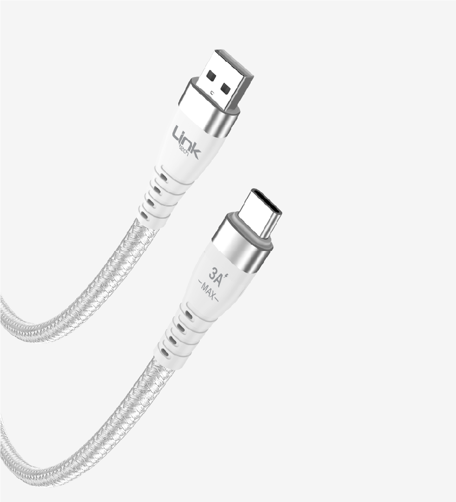 K652 Premium Super Charge 100cm 3A Örgülü Metal Başlı USB Type-C Şarj Kablosu