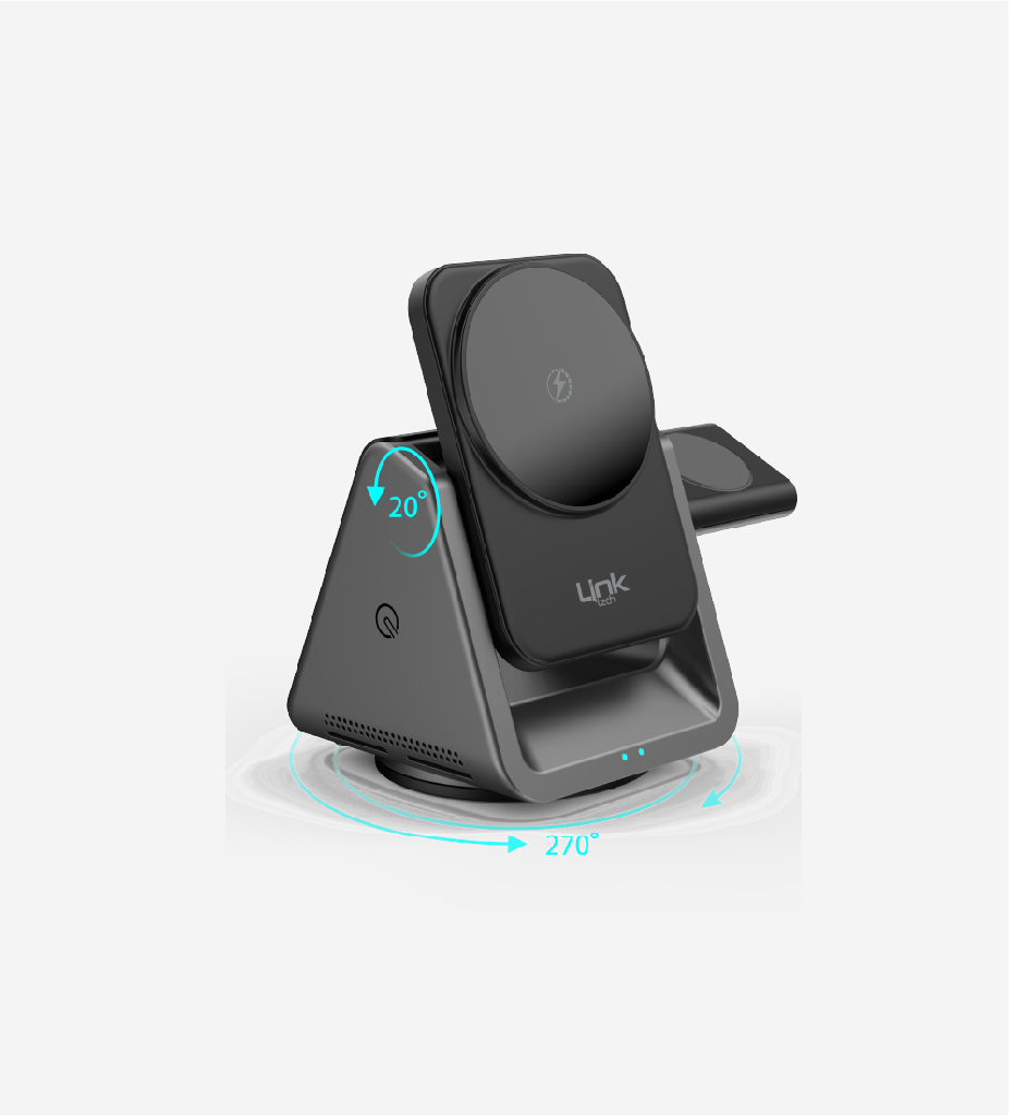 W798 3 IN 1 Wireless  Fast Charger Holder